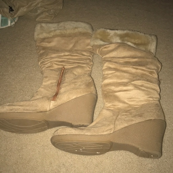 Bamboo Tan boots fur uppers - Picture 3 of 5